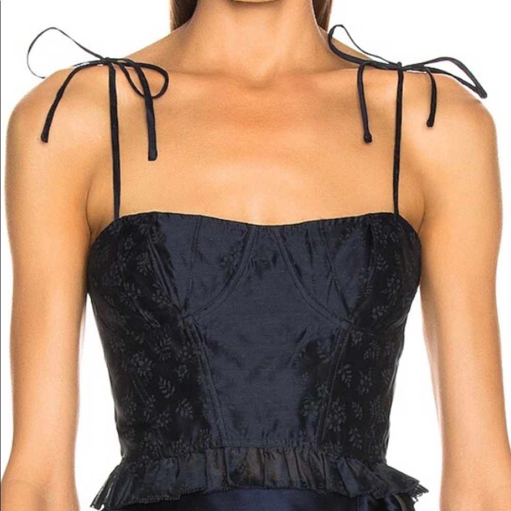Ulla Johnson Isa Navy Corset Top Size 4!